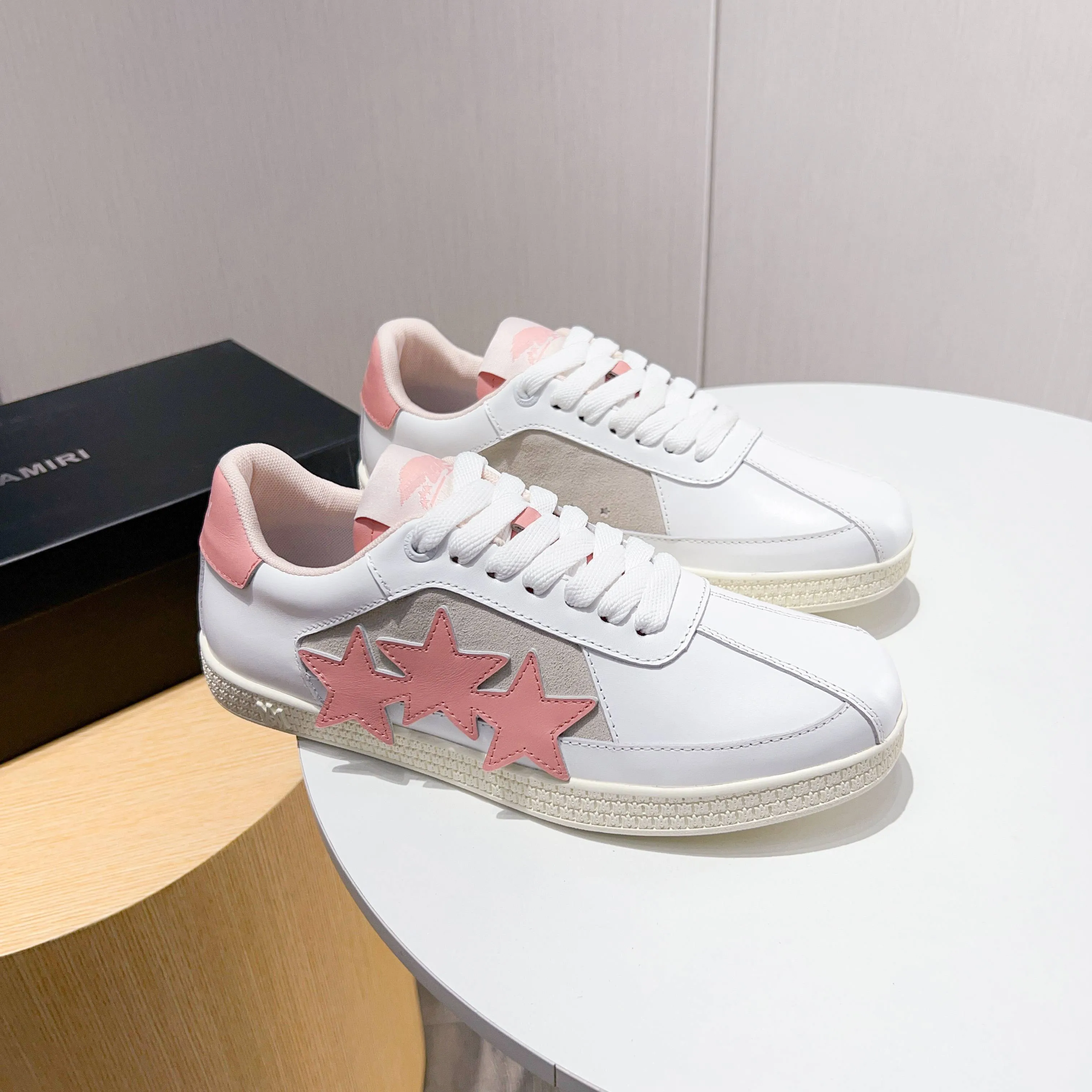 Men's shoes 💰420 [New style] 🌲🌲Balmain - New Amiri trendy shoes, low-top casual sports shoes, the same style as celebrities, made of selected pebbled cowhide and frosted cowhide, original outsole, comfortable on the feet, high-end workmanship, welcome to buy. Size: 39-45 (46 customized)